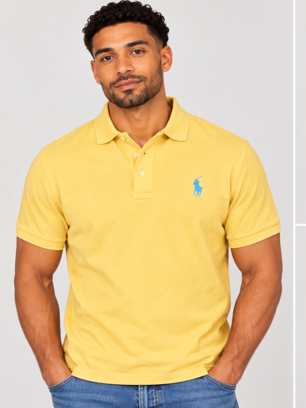 Yellow Polo aqua horse, Ralph Lauren